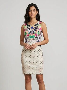 Animapop Sz S Reversible Whimsical Printed Bodycon Dress